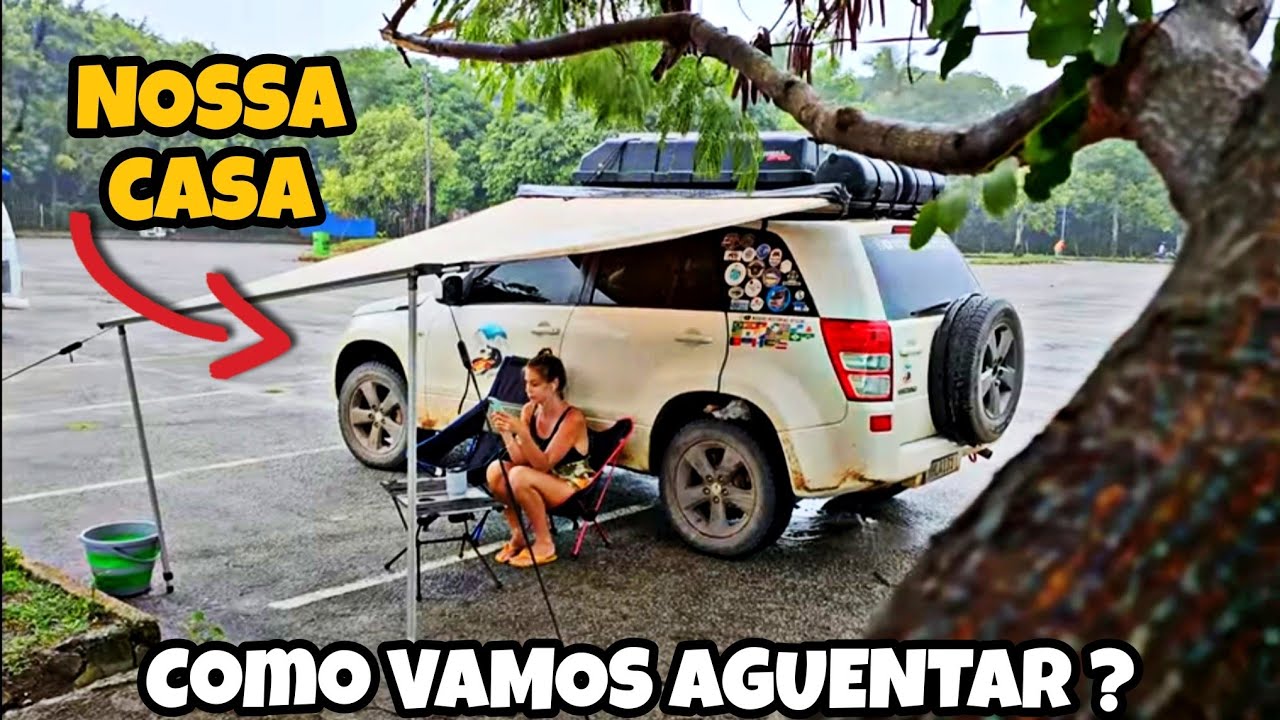 Muita chuva na Bahia, morando em um carro pequeno em Arraial d' Ajuda | Ep.439 #motorhome
