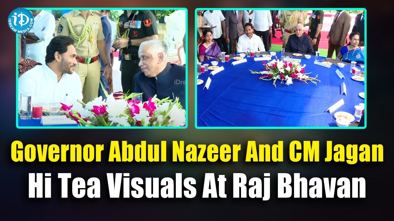 Governor Abdul Nazeer And CM Jagan Hi Tea Visuals At Raj Bhavan | iDream