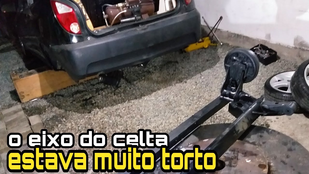 Desmontei o eixo do celta pra arrumar a cambagem !