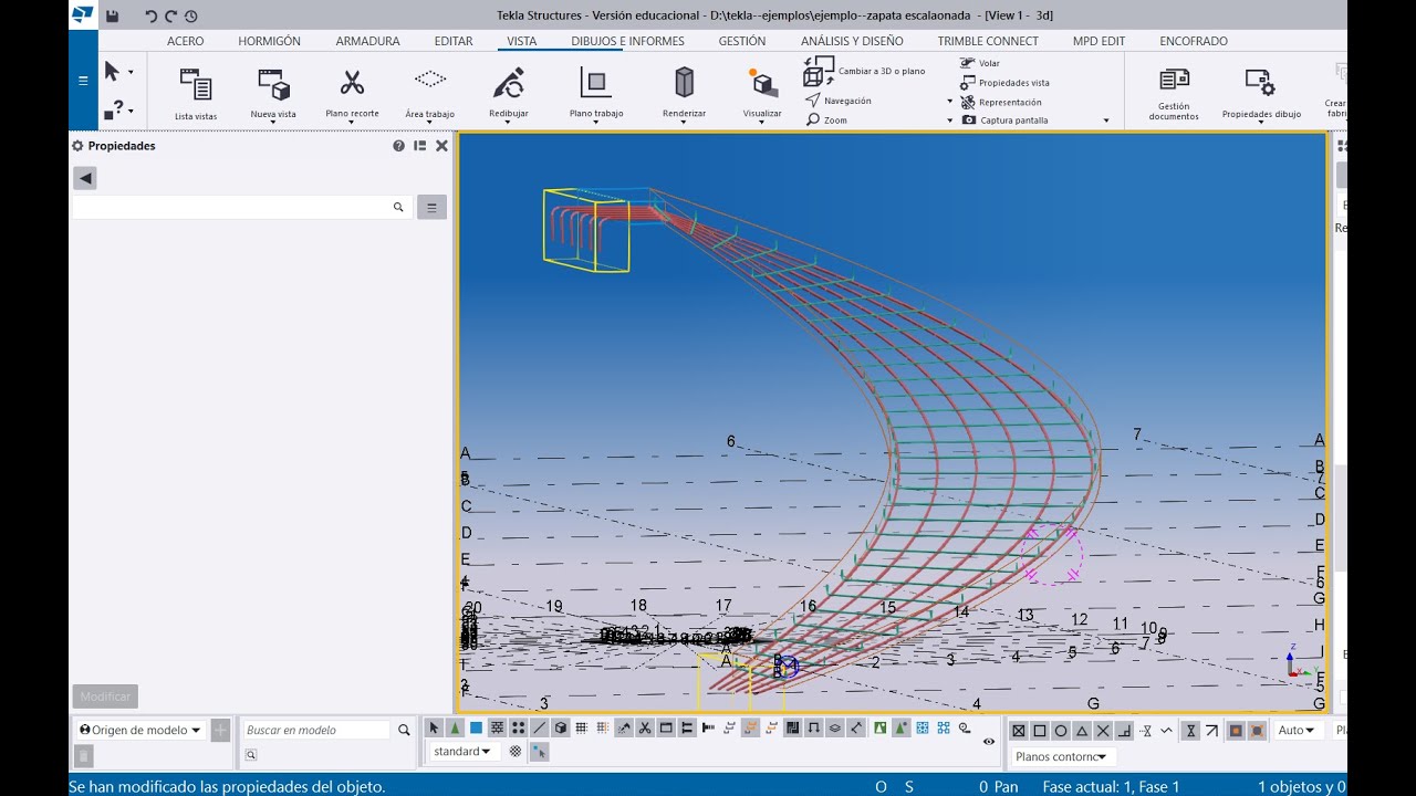 TEKLA STRUCTURE-REFUERZO ESCALERA HELICOIDAL #engineering #design  #teklastructures #tekla