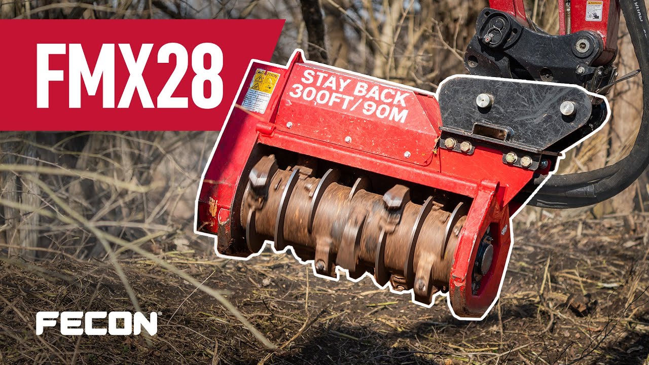 3.5 - 5 Ton Excavator Mulcher | Fecon FMX28