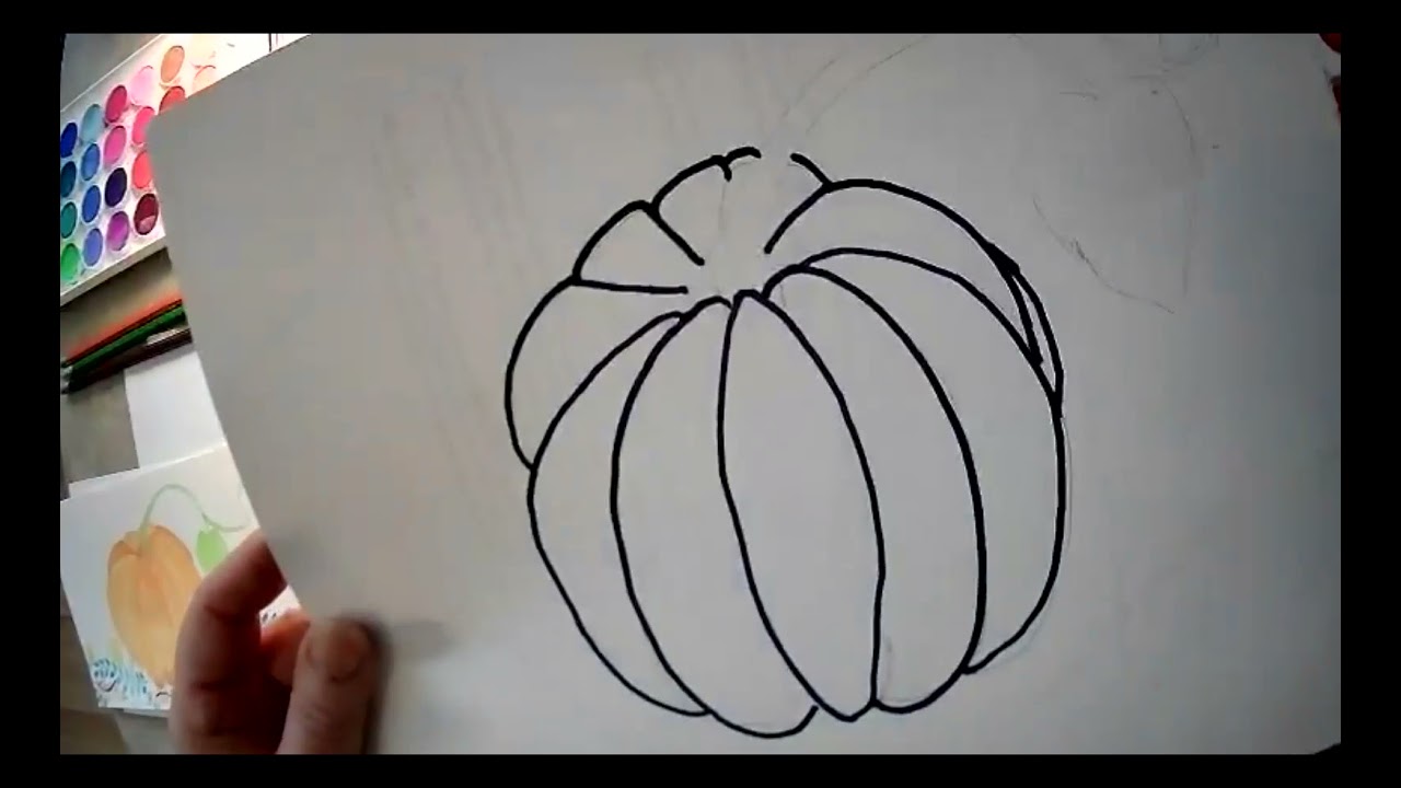 Watercolor Doodles: Pumpkins and Fall Flowers