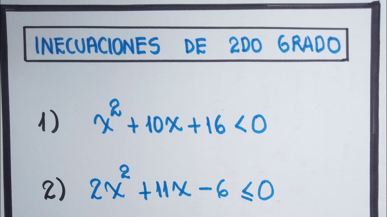 Inecuaciones cuadráticas usando aspa simple