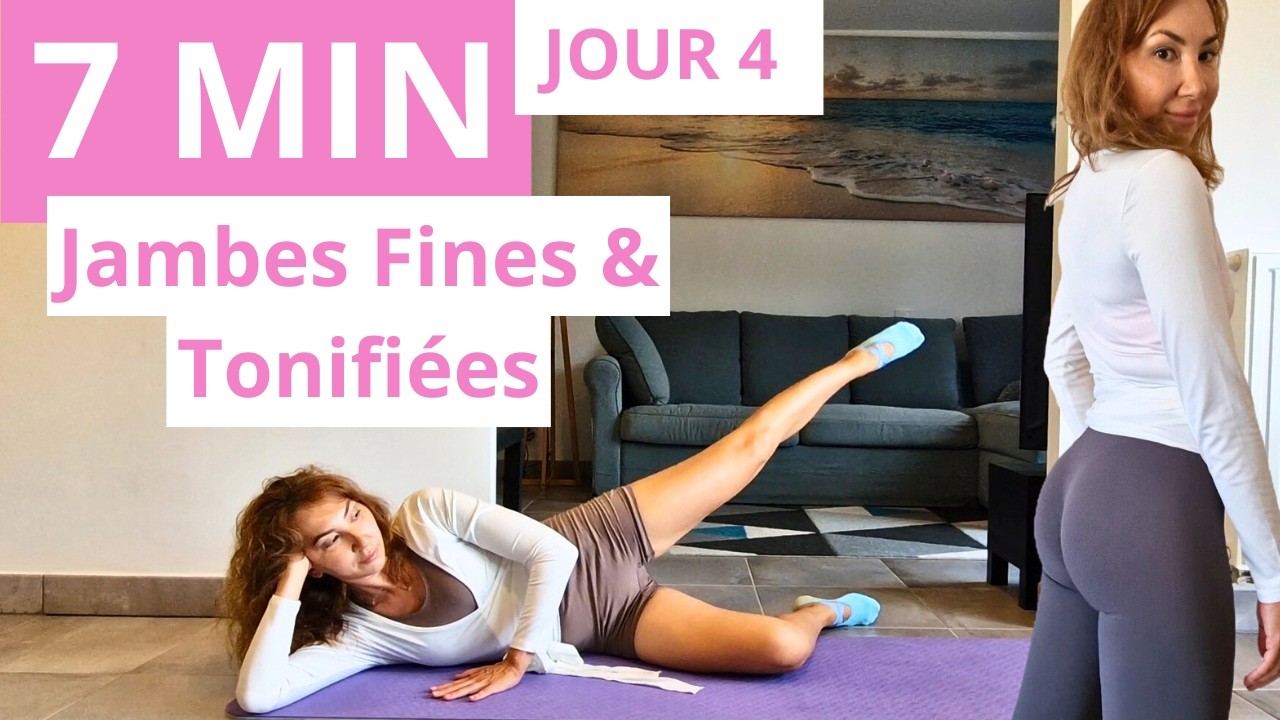 7 MIN de Pilates–Jambes Fines & Tonicité/Sport Maison Sans Matériel/Jour 4 Challenge 7x7/IreneMakfit