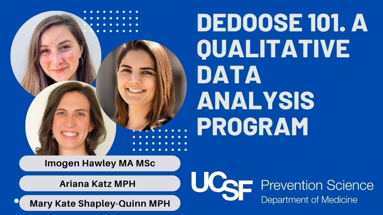 Dedoose 101. Introduction to Dedoose – A Qualitative Data Analysis Program.