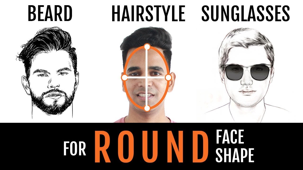 Hairstyles For Round Face Shape | Sunglasses For Round Face | Beard Style for Round Face Shape