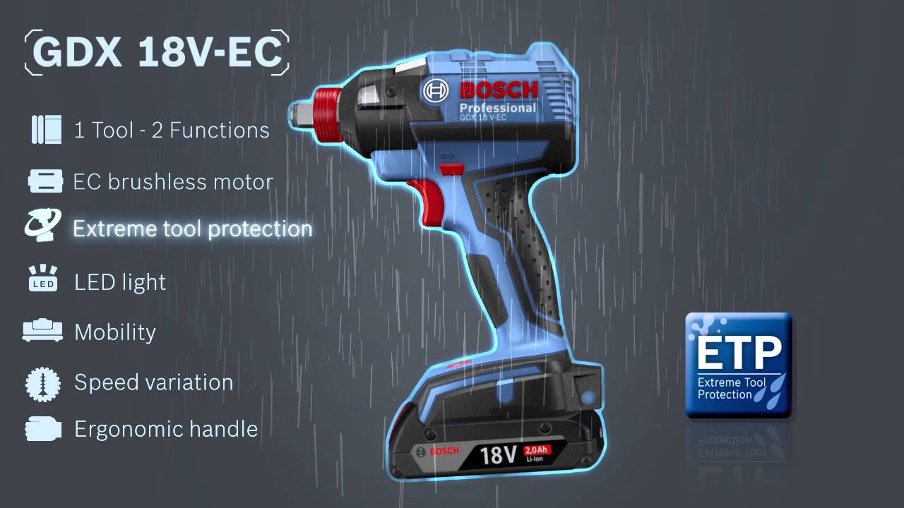 博世充電電鑽/起子機 - Bosch GDX 18 V-EC Professional
