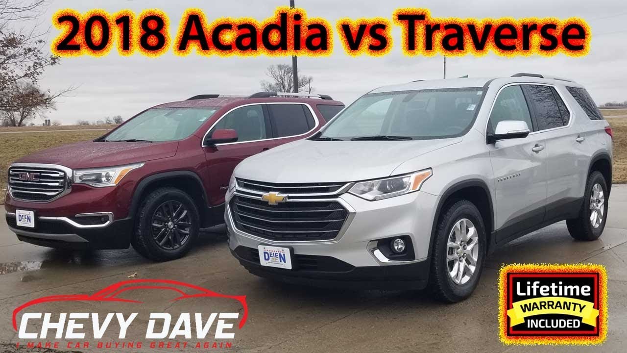 2018 Chevy Traverse and GMC Acadia Side By Side Comparison✅❓