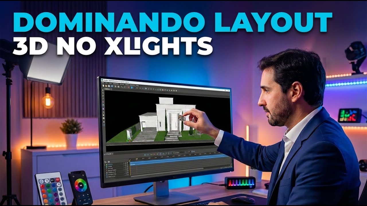 A base do xLights 3D: adicionando e organizando modelos do jeito certo