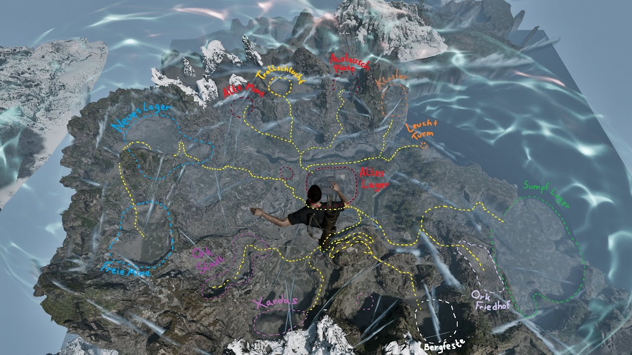 Gothic Remake flyhack - Exploring the old camp & the demo's hidden world. Devs eastereggs!