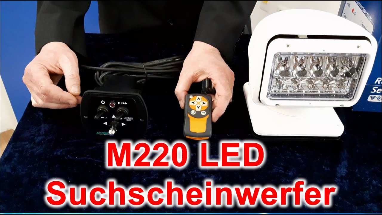 Starker LED Suchscheinwerfer M220 mit Fernbedienung - Busse Yachtshop