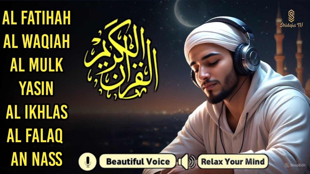 Quran recitation in a peaceful voice I Alfatiha, Yasin ,Arrahman ,AlWaqiah ,Almulk -By Alaa AqelWaqi
