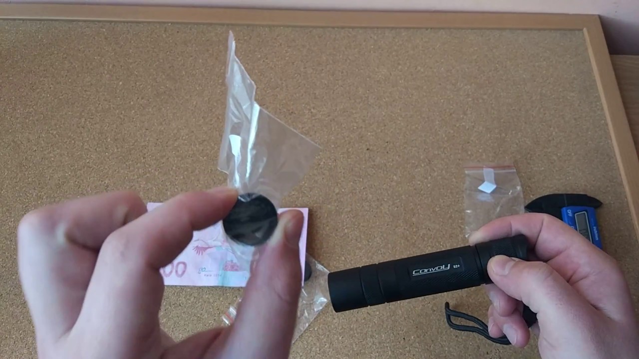Стекло Вуда ZWB2 для УФ фонарика Convoy S2+ 365nm Nichia UV