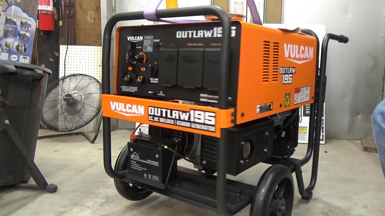 Vulcan OUTLAW 195  - Unboxing and Setup - Engine-Driven DC Stick Welder/Generator - Harbor Freight