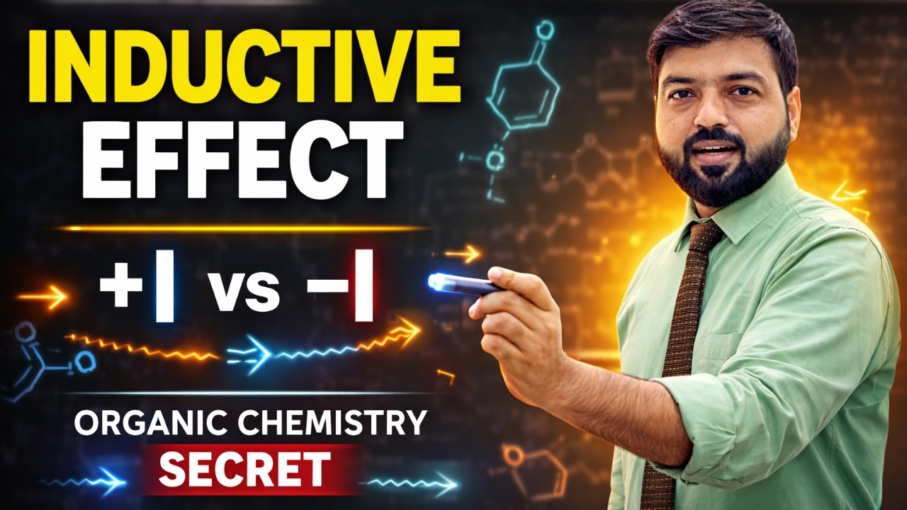 Inductive Effect Explained | +I and –I Effect | Organic Chemistry Class 11 | Conceptual Questions