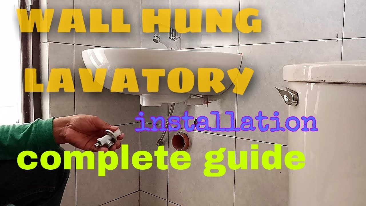 how to install wall hung lavatory sink/paano magkabit ng lababo