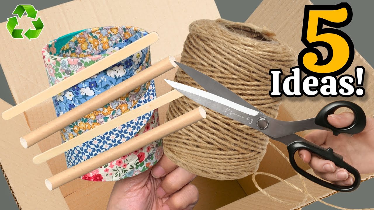 Превращение картонных коробок и обрезков ткани 😱♻️5 гениальных идей переработки, которые вас удивят!