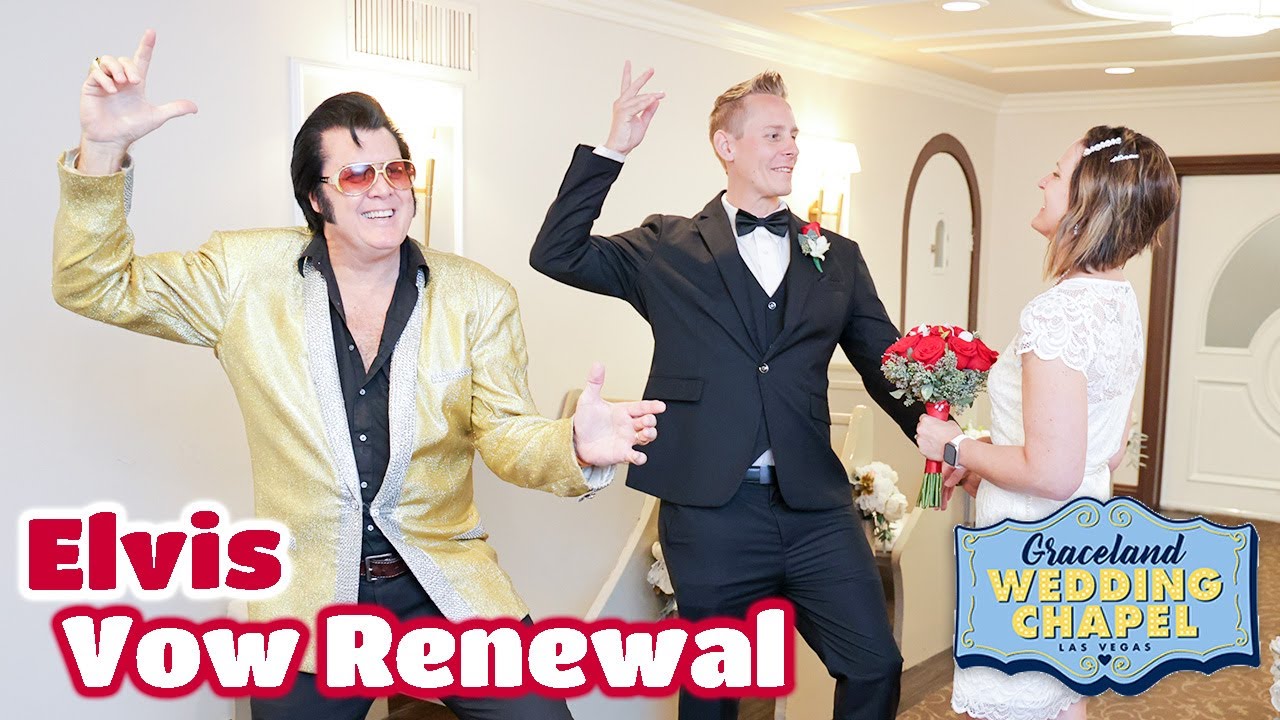 Nathan & Melissa's Elvis Vow Renewal in Las Vegas | Graceland Chapel
