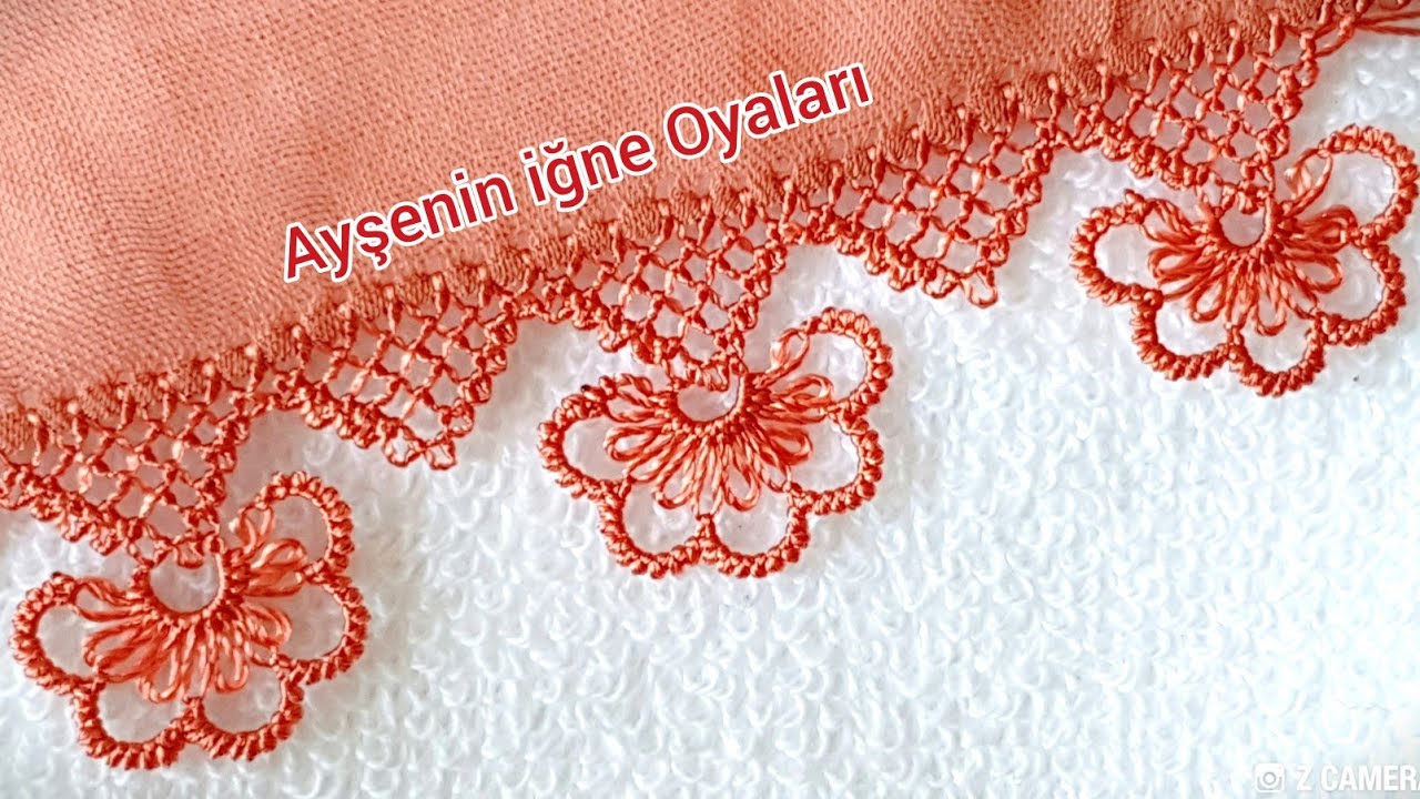 Düz yazmalara yapacağınız muhteşem bir iğne Oyası modeli