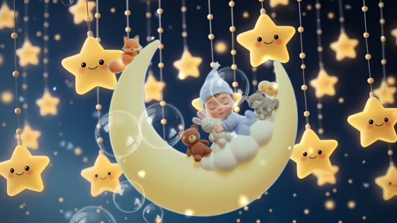 2 Hours Baby Sleep Music 👶🌙 | Gentle Night Lullaby with Sleeping Baby & Baby Animals🧸