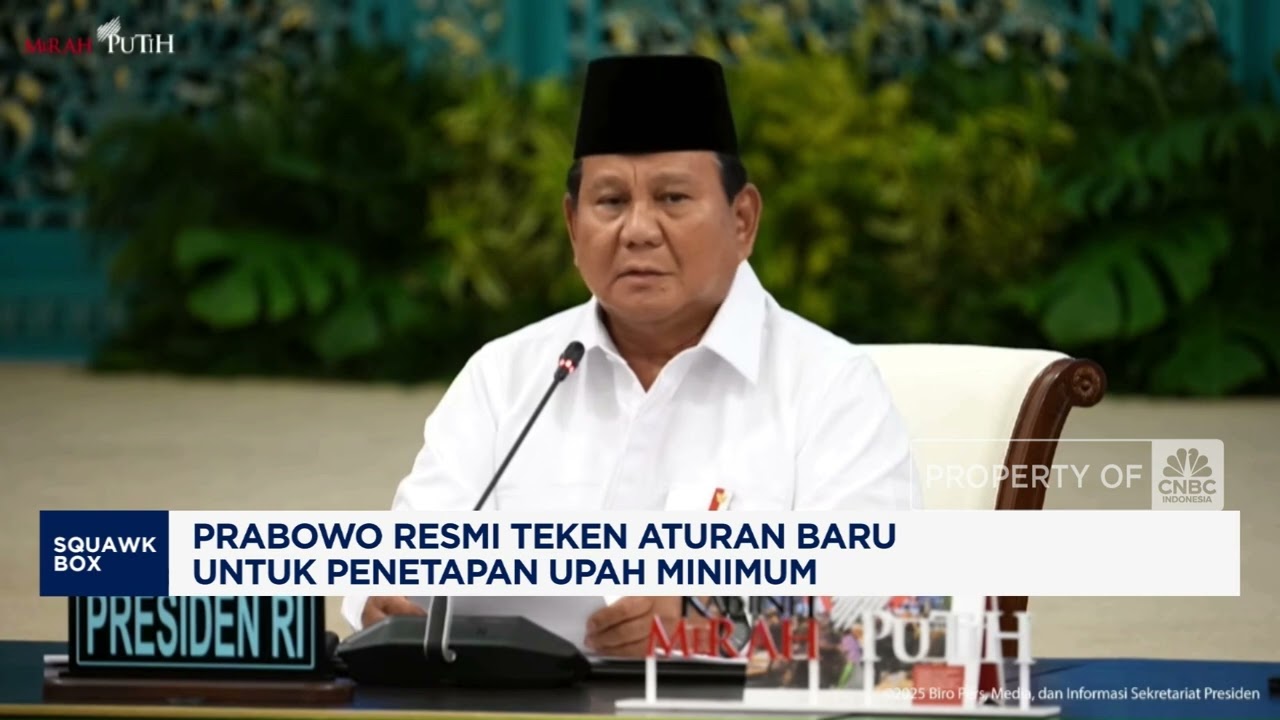 Sah! Prabowo Resmi Teken Aturaun Perhitungan Upah Minimum 2026