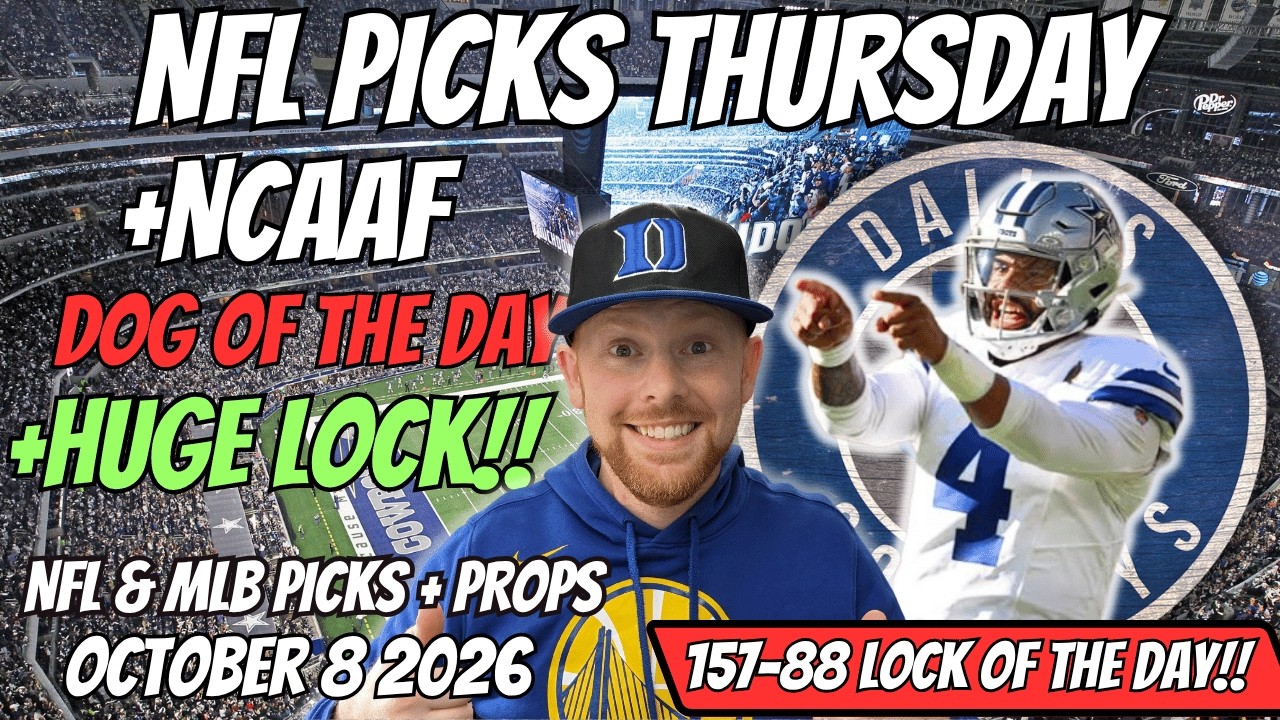 NFL Picks Today TNF Thursday 10/8/2026 | Free NFL Best Bets, Player Props, and Predictions