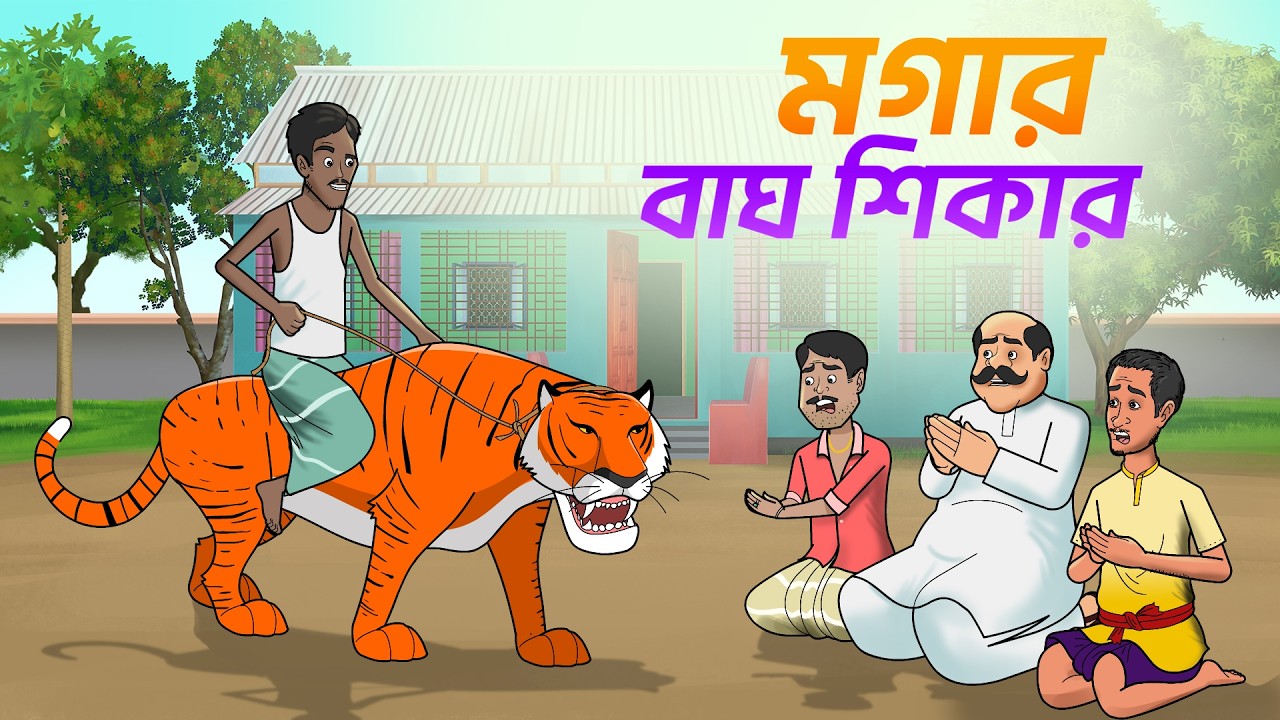 মগার বাঘ শিকার | Bengali Moral Story | Bangla Village Cartoon Series Golpo | 21 Cartoon Bangla