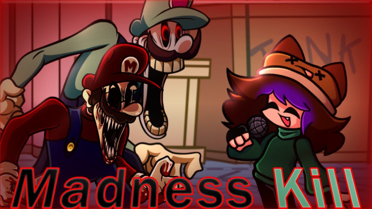 FNF vs Impostor V4 - Madness Kill / Double Kill | But Horror Mario, Mr.L and Zero sings it