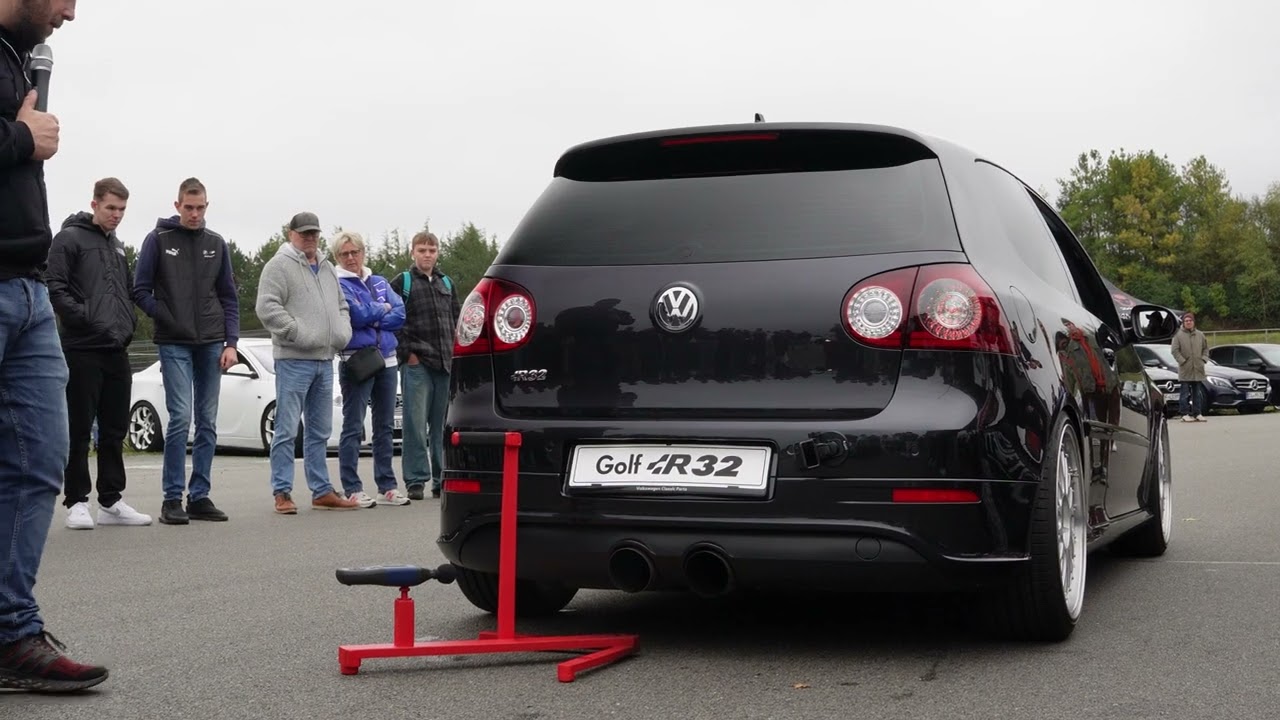 VW Golf 5 R32 Soundcheck to Limiter/ Pure VR6 Sound E-Exhaust 3,5 Zoll