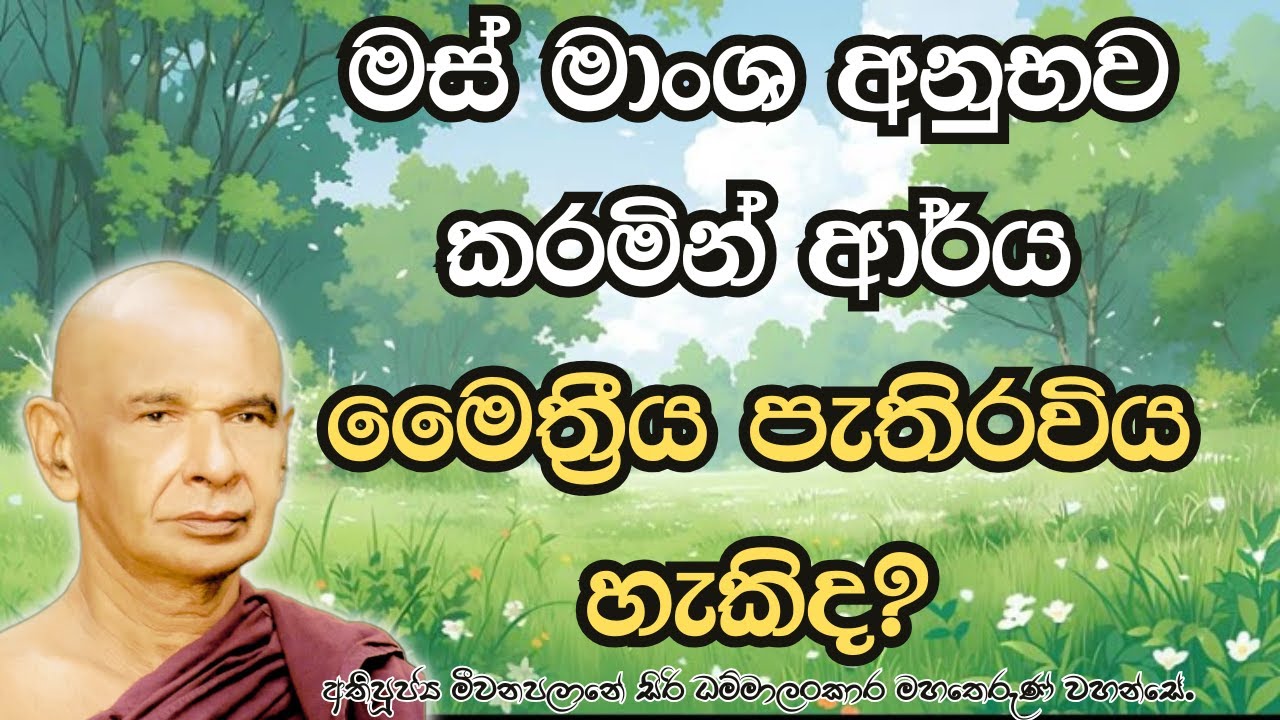 මස් මාංශ අනුභව කරමින් මෛත්‍රී‍ය පැතිරවිය හැකිද?