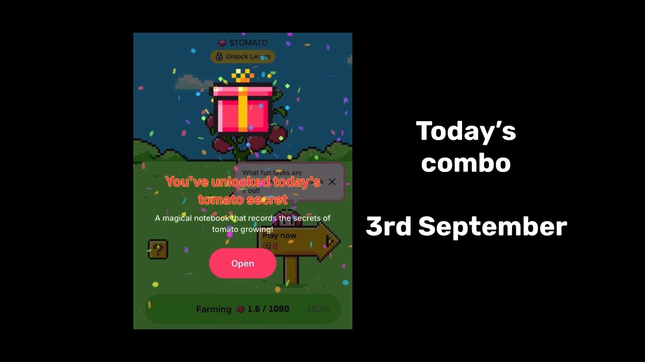 Tomarket combo today | Tomarket Combo 3rd September | Tomarket Snapshot | Tomarket Listing Date 🍅