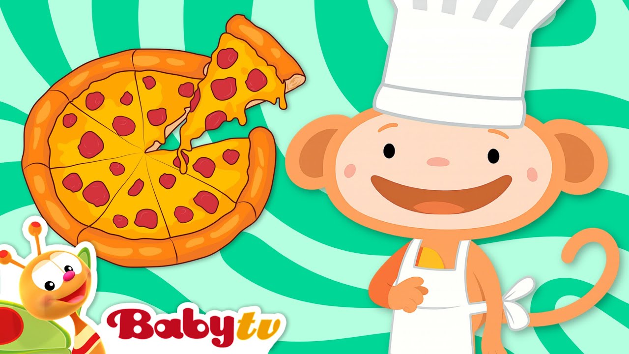 Оливер готовит пиццу | Весёлая кулинария для детей с BabyTV 🍕👩‍🍳