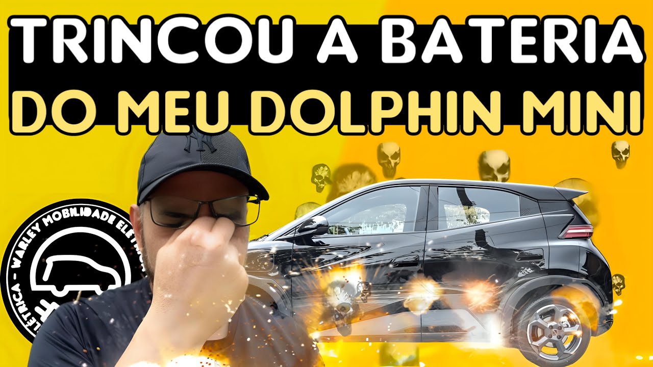 MEU DOLPHIN MINI CAIU EM UM BURACO E RACHOU A BATERIA 😭  #byd #problema #dolphin #dolphinmini