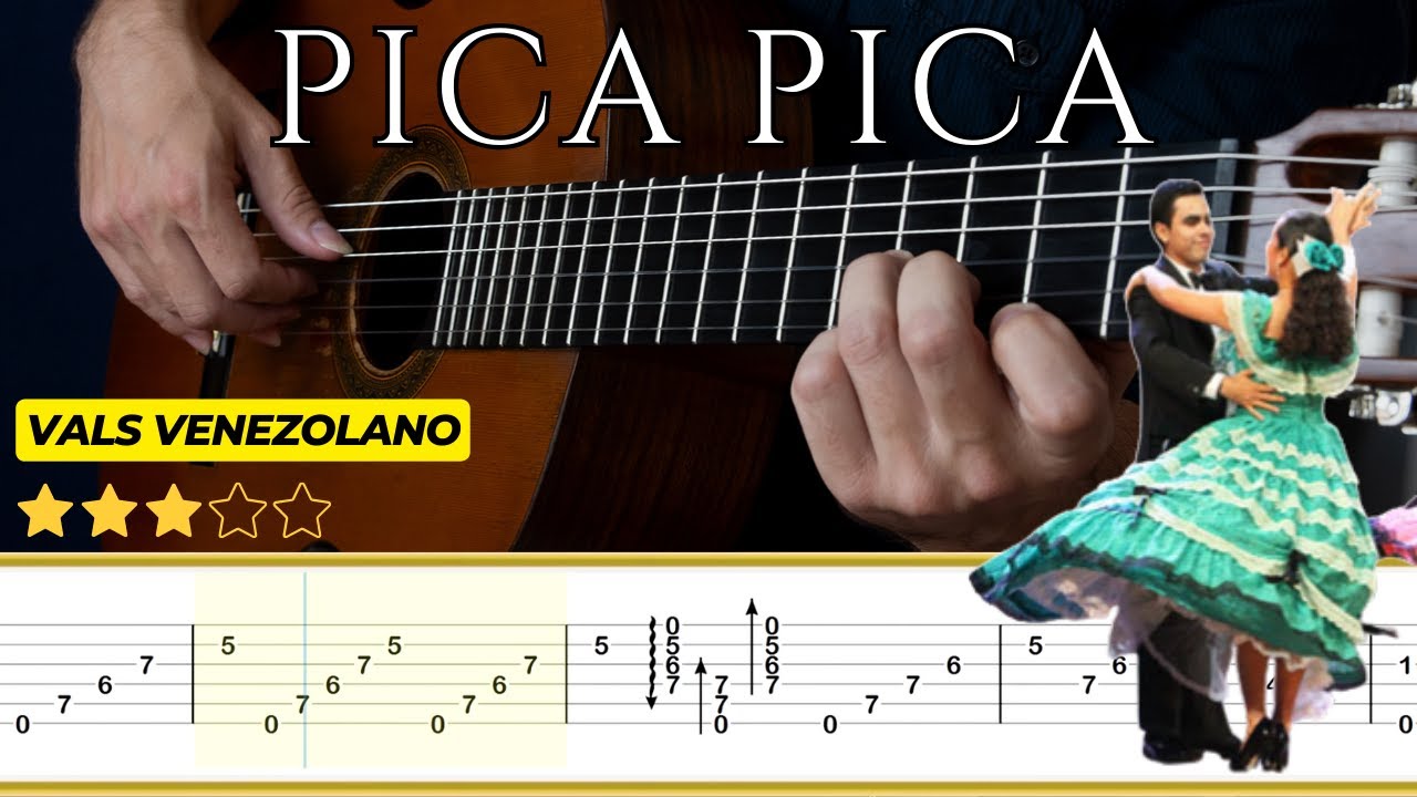PICA PICA (Vals) 🎸 La Partida/Quiero Ser Tu Sombra || Tutorial para Guitarra Clásica + TABS