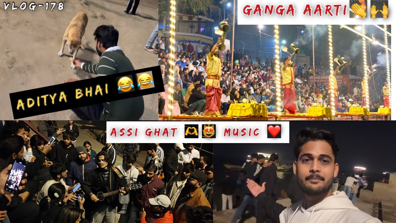 Assi Ghat Night Life 🔥 | Ganga Aarti, Music & Crowd Fun | Banaras Vlog ❤️