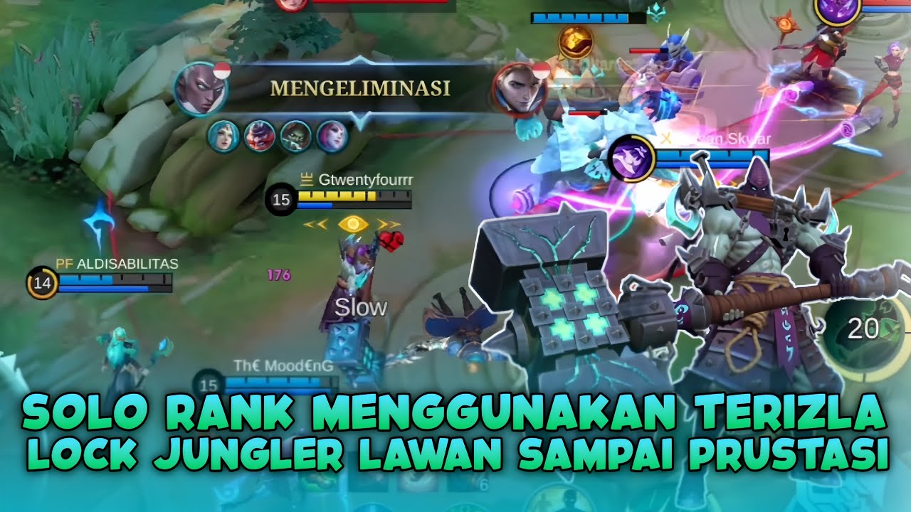 SOLO RANK PAKE TERIZLA BIKIN PRUSTASI JUNGLER LAWAN 
