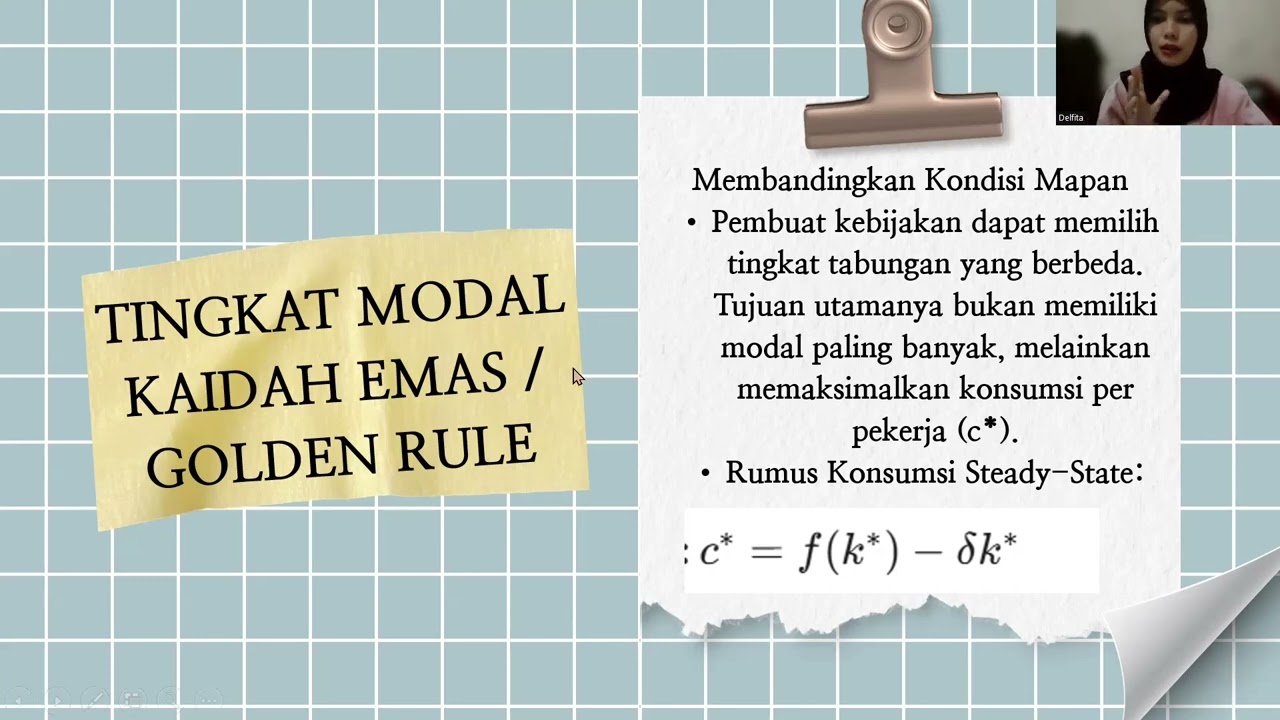 PERTUMBUHAN EKONOMI: AKUMULASI MODAL DAN PERTUMBUHAN POPULASI by DELFITA dengan NIM 24060076