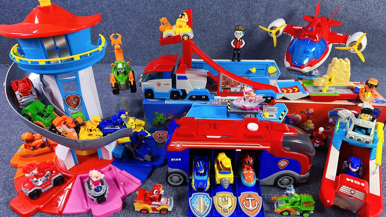 16 minutes of satisfying unboxing, cool PAW Patrol puppy rescue set series ASMR | Toy Review