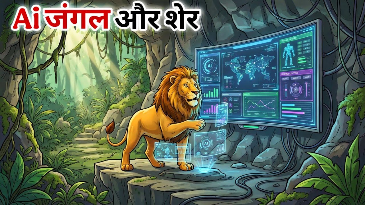 😱Ai का जंगल और शेर | ai ka jungle or ser | hindi kahani | Moral story | #kahani 