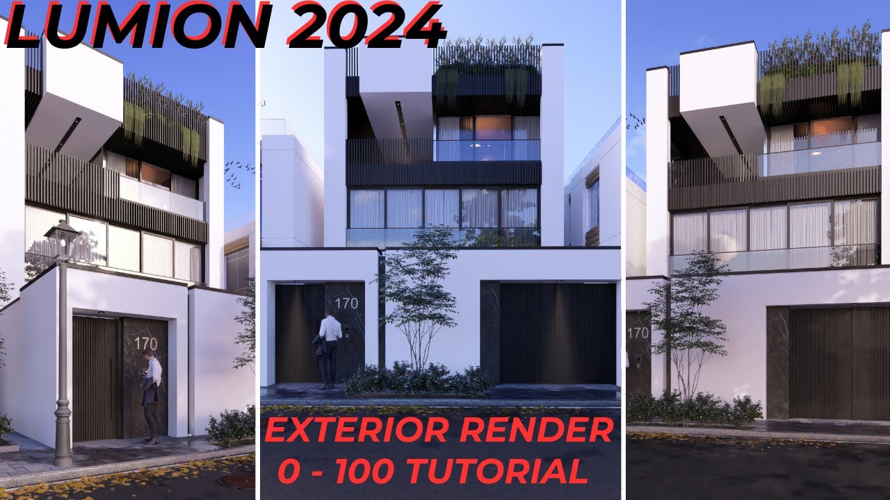 lumion 2024 exterior render tutorial😍 l 😍صفر تا صد رندر نما لومیون 2024