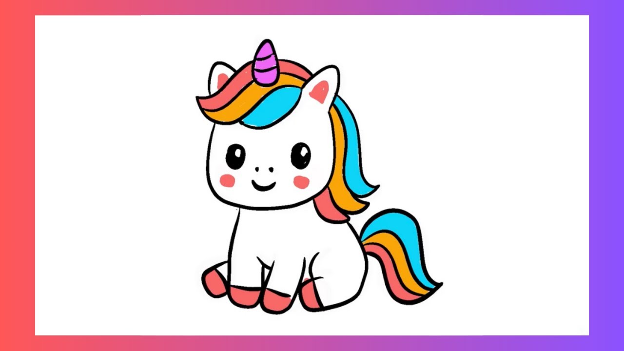 How to Draw a Cute Unicorn | Easy Drawing for Kids I Çocuklar için  Unikorn Çizimi