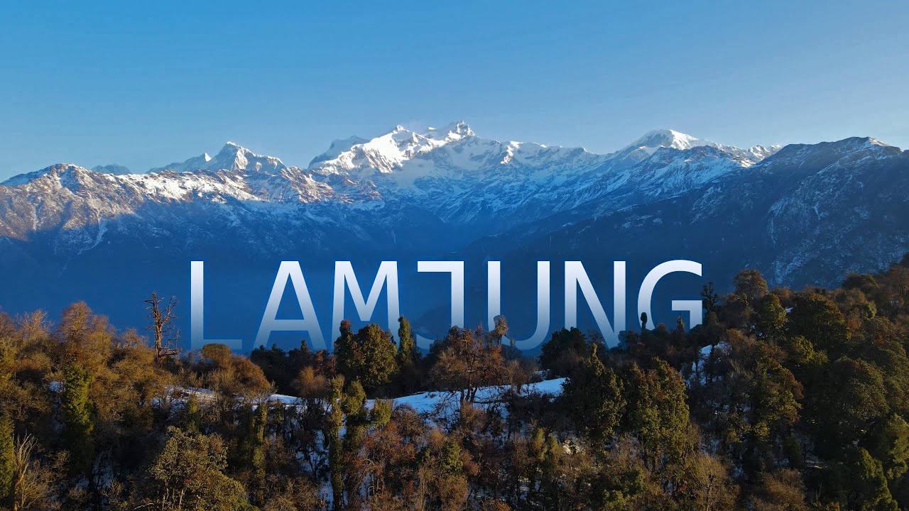 Flying over Lamjung - Relaxing Music With Stunning Beautiful Nature | 4K