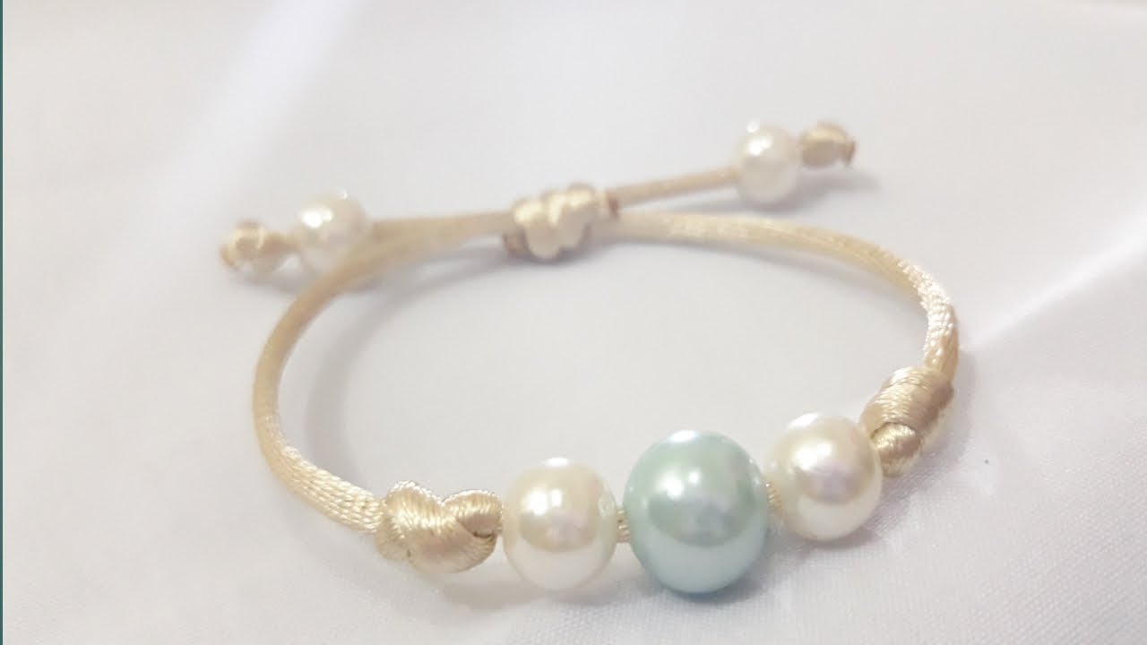 DIY | IDE KREATIF CARA MEMBUAT GELANG MUTIARA CANTIK | HOW TO MAKE SIMPLE ELEGANT BRACELET