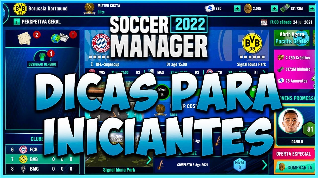 Soccer Manager 2022 ( DICAS PARA INICIANTES ) ✅📲