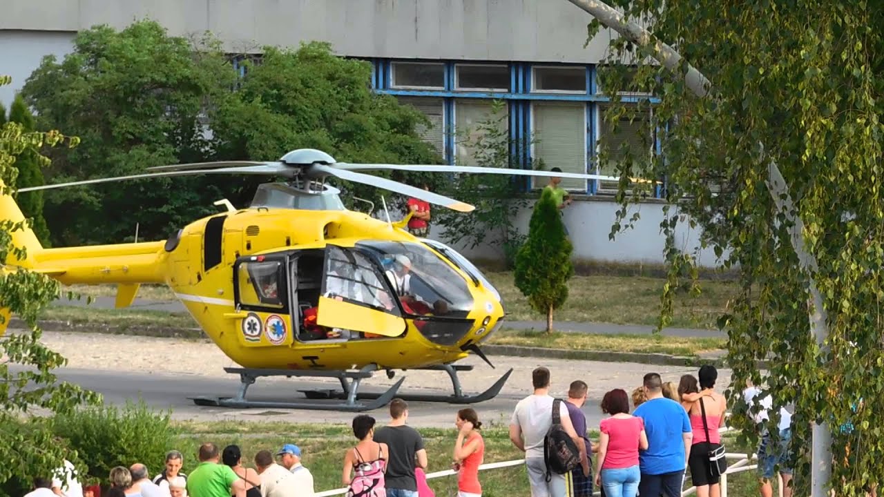 Mentőhelikopter Kazincbarcikán