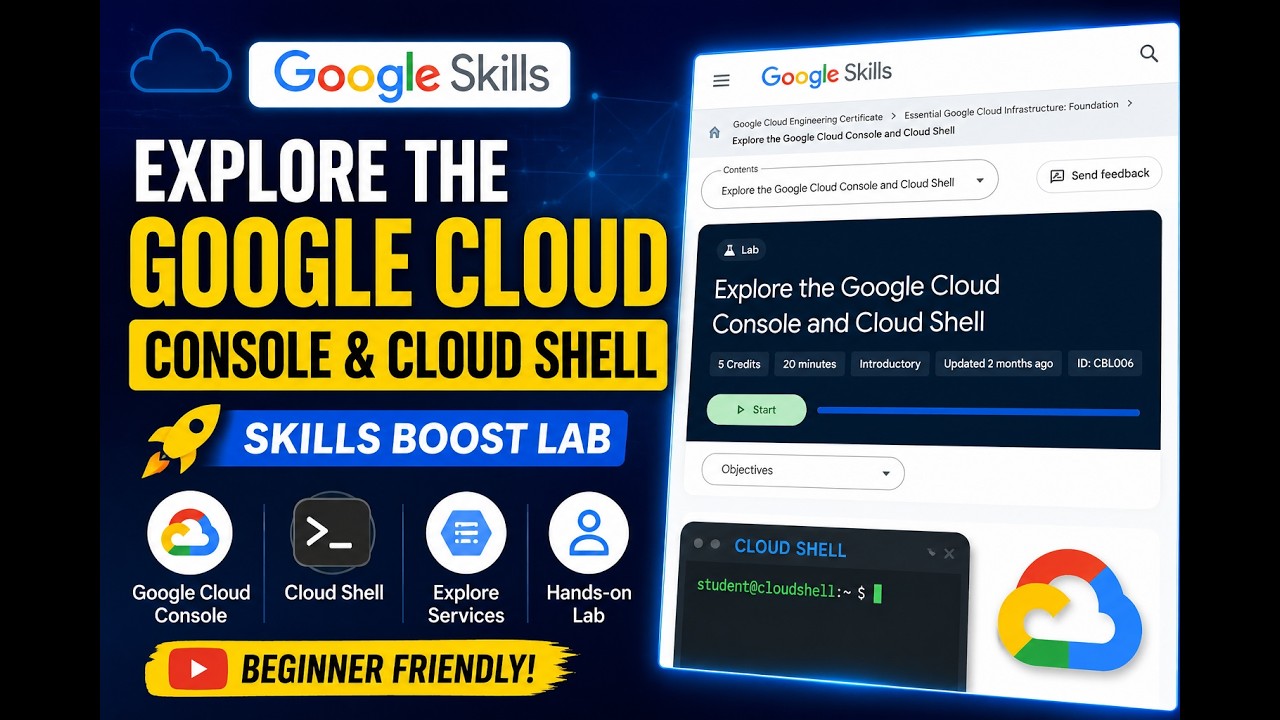 Explore the Google Cloud Console and Cloud Shell | Google Cloud Skills Boost Lab