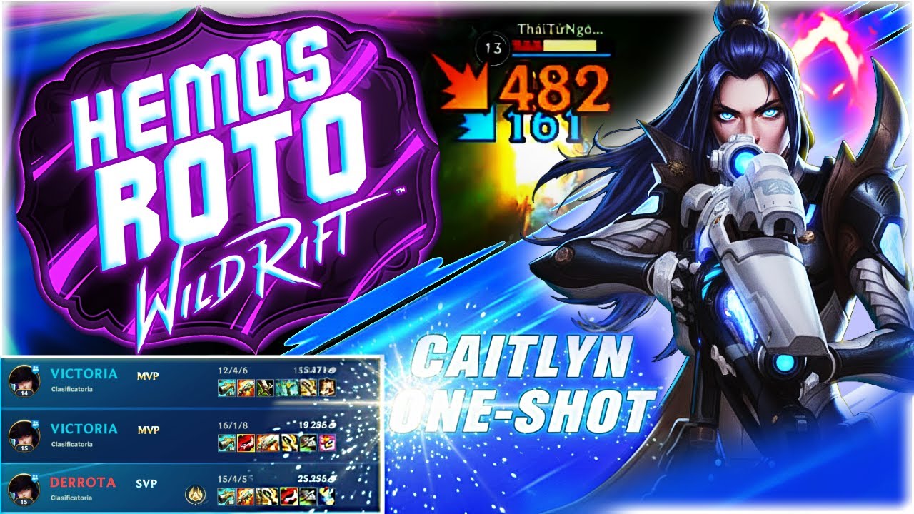 VOLVEMOS A ROMPER WILD RIFT!!!! CAITLYN ASESINA HACE PENTAKILLS!!