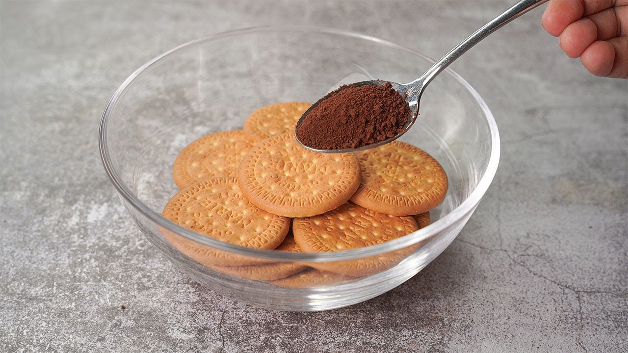 Mixed Coffee With Marie Biscuit , The Result Was Awesome!! Marie Biscuit Coffee Pudding Recipe