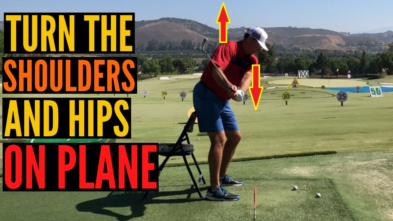 Get the Shoulder and Hips on Plane for Straighter Golf Shots!