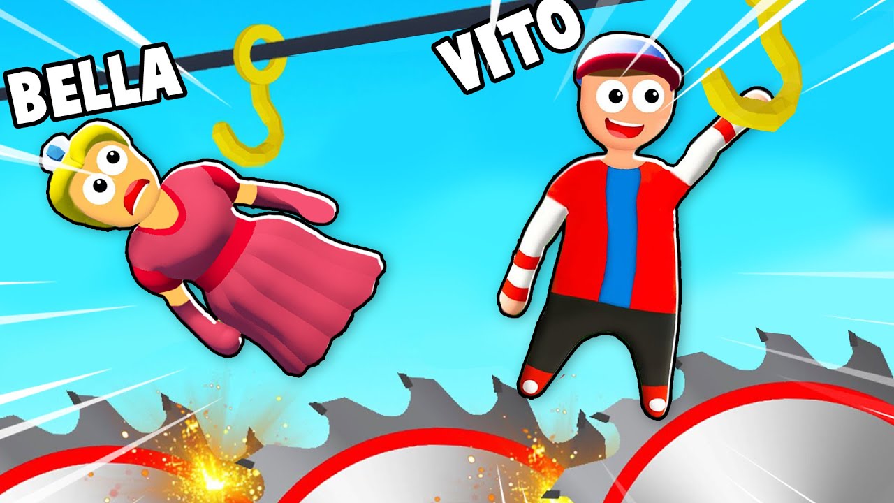 NINJA WARRIOR ALE JESTEŚMY Z PLASTELINY! (Human Fall Flat) | Vito i Bella